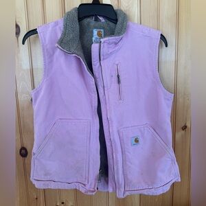 Carhartt Pink Sherpa Lined Vest for Women